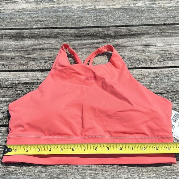 Lululemon Energy High-Neck Longline B–D Cups Raspberry Cream LOGO Size 12 NWT - Picture 3 of 7